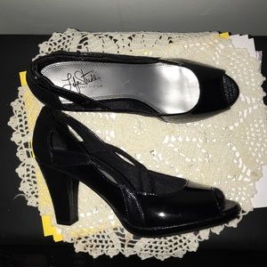 Black Opened Toed Heels